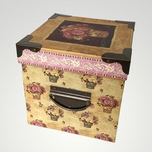 Pamela Gladding Floral Bouquet Vintage Decor Memory Storage Box